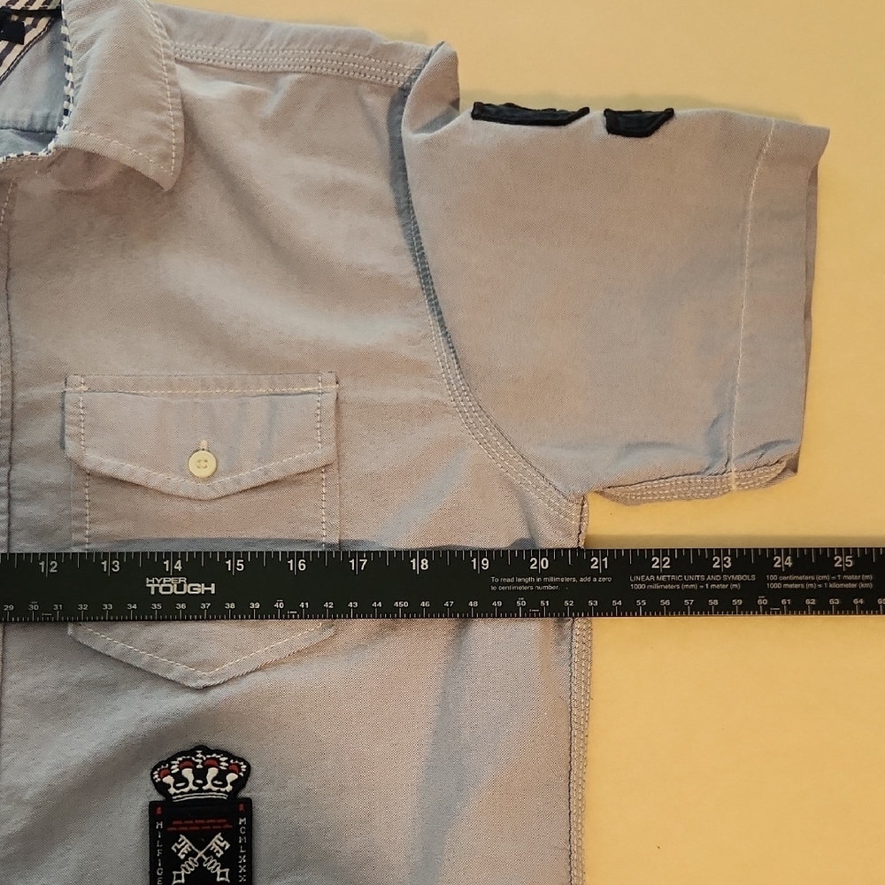 Tommy Hilfiger Embroidered Shield Crest Patch and Numbered Sleeves Rugby Preppy - Picture 6 of 8